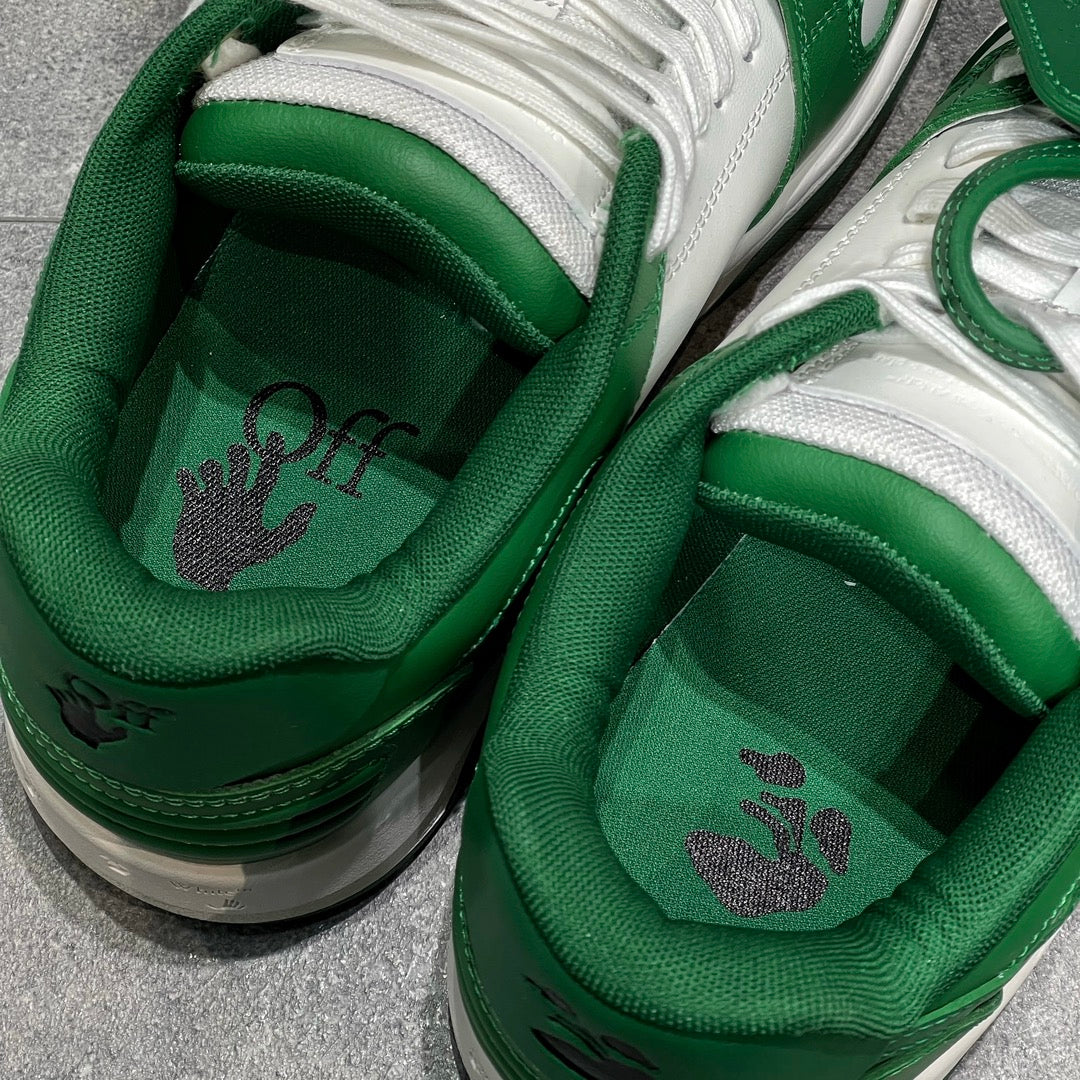 OFF-WHITE Out Of Office OOO Low Tops Green White