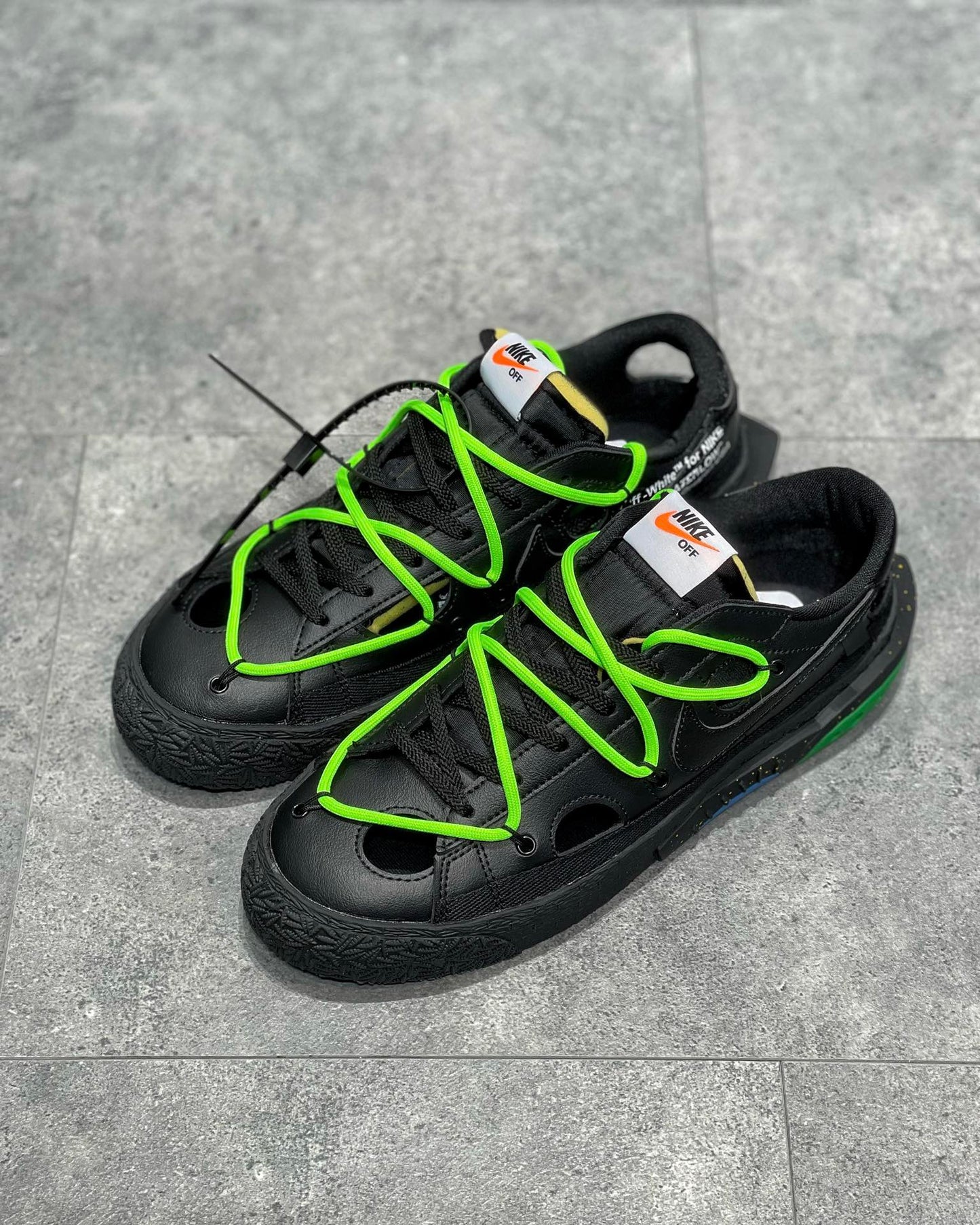 Nike Blazer Low Off-White Black Electro Green