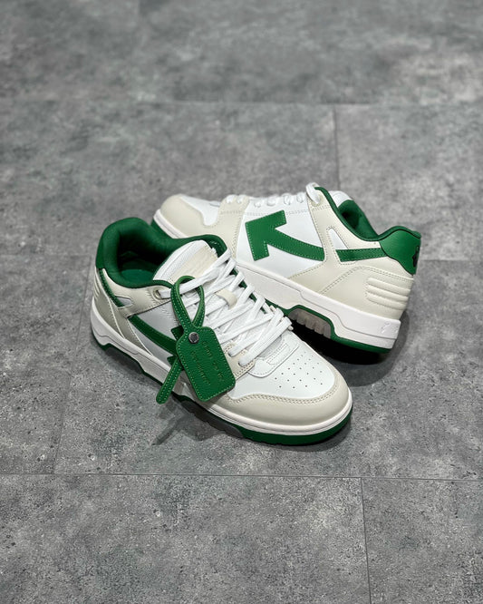 OFF-WHITE Out Of Office OOO Low Tops Green White